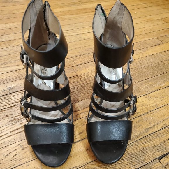 Michael Kors Black Sandal Heels - Size 7.5 - Picture 2 of 2